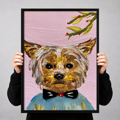 Yorkshire Terrier in Black Bow Tie Wall Art 3