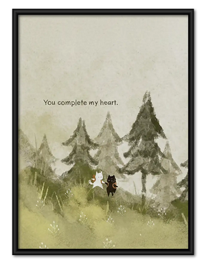 You Complete My Heart Cats Wall Art
