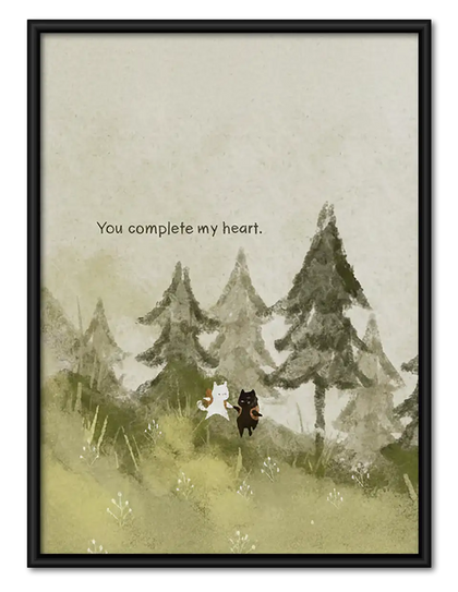 You Complete My Heart Cats Wall Art