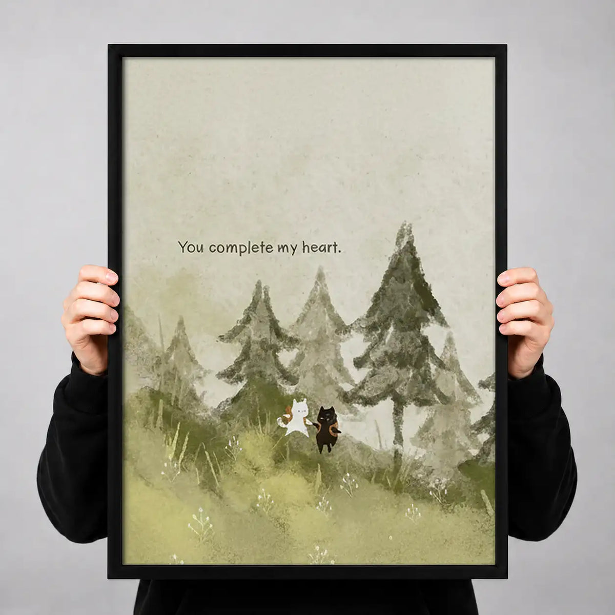You Complete My Heart Cats Wall Art 3