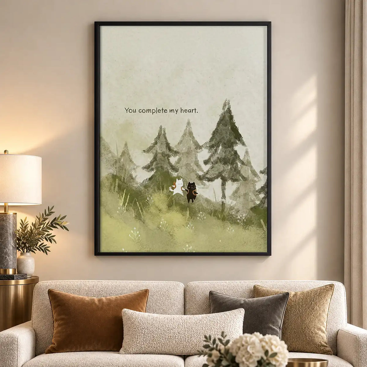 You Complete My Heart Cats Wall Art 5