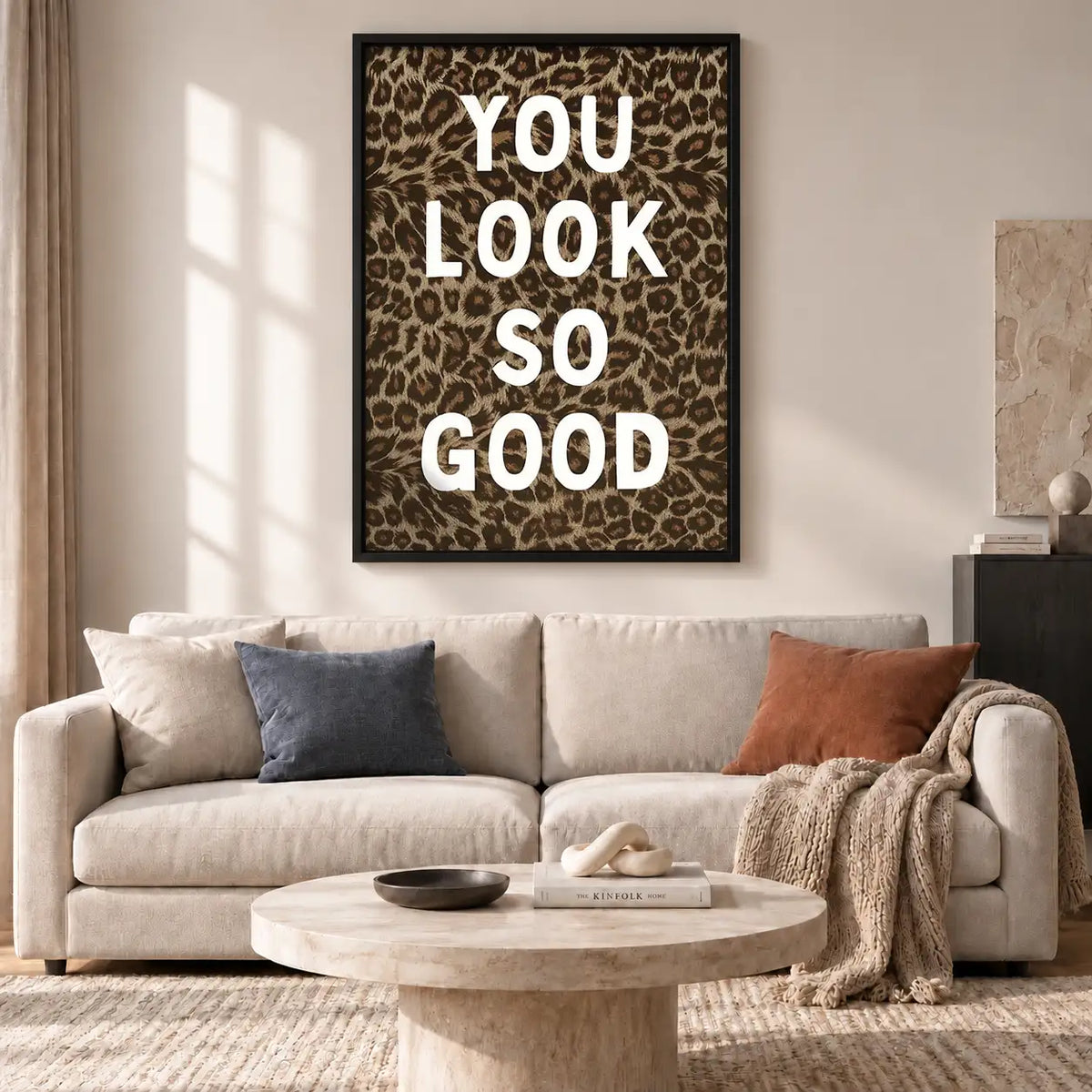 You Look So Good Leopard Typography Wall Art 2