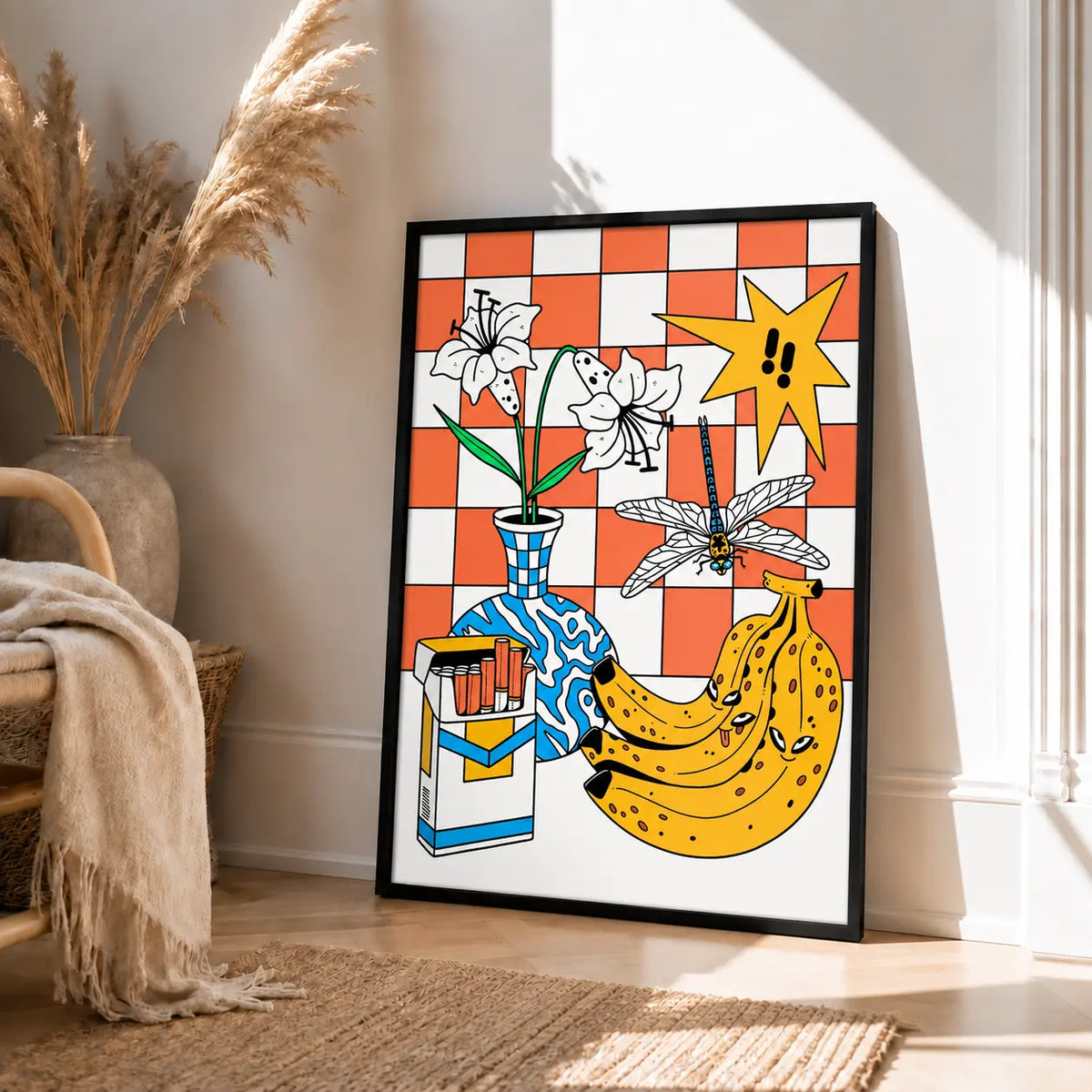 Playful Floral Still Life Wall Art 4