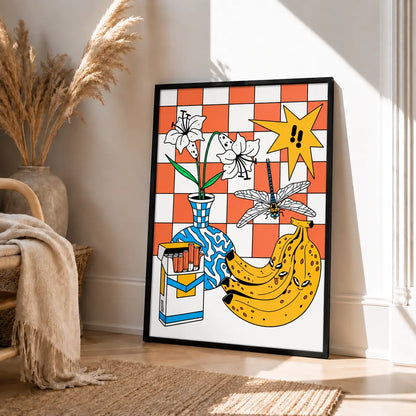 Playful Floral Still Life Wall Art 4