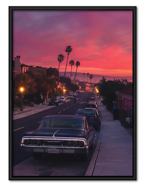 Sunset Street Classic Car Wall Art