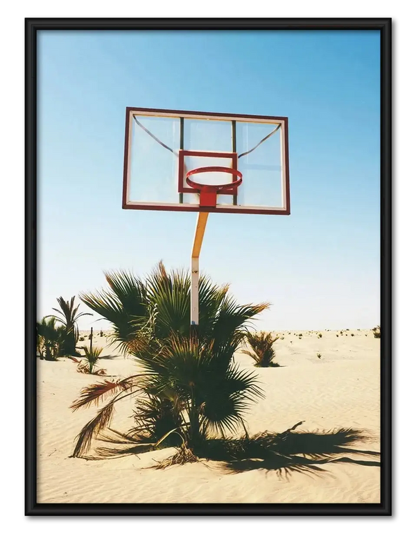 Desert Basketball Hoop Landscape Wall Art