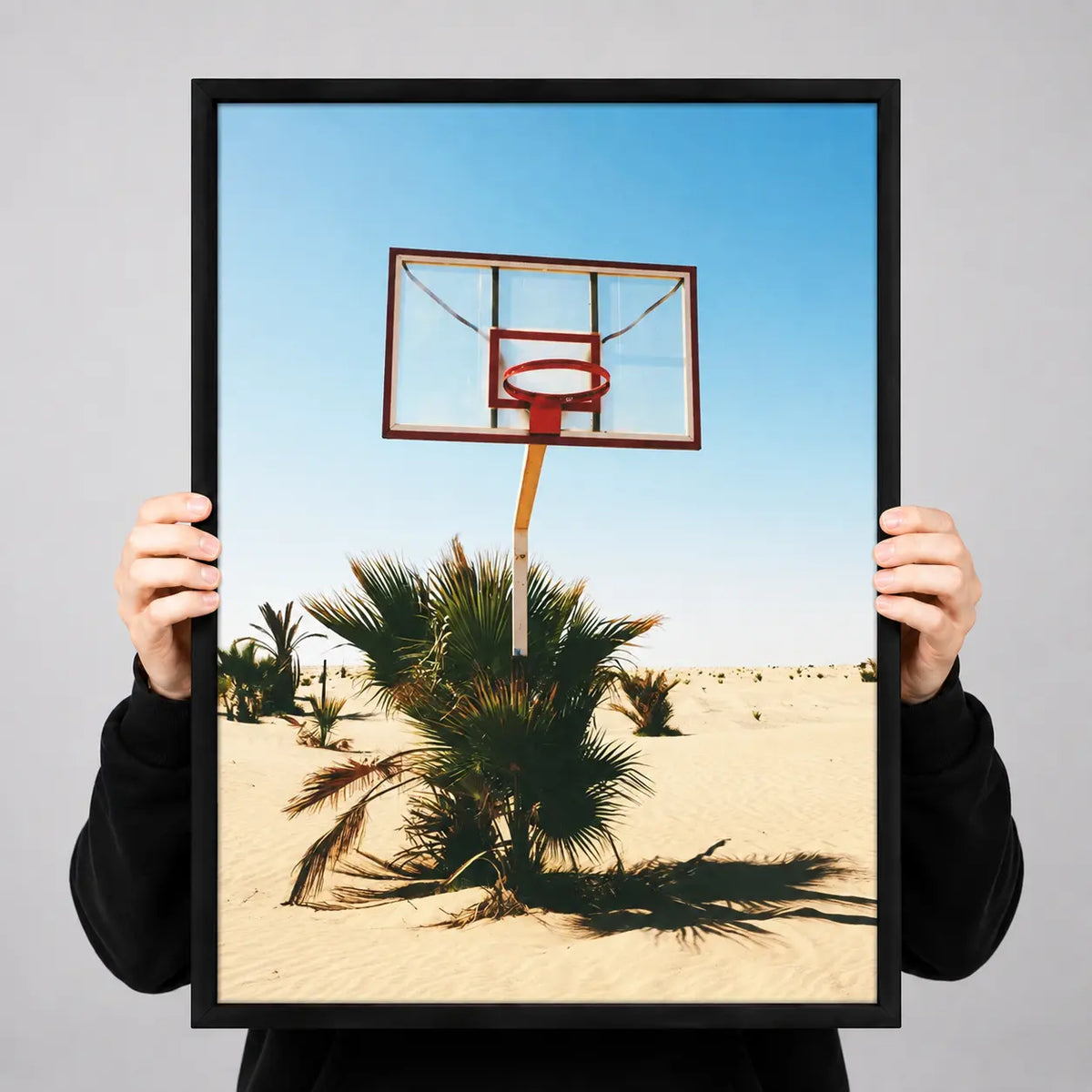 Desert Basketball Hoop Landscape Wall Art 3