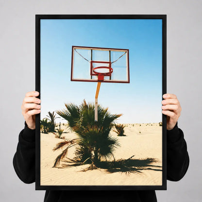 Desert Basketball Hoop Landscape Wall Art 3