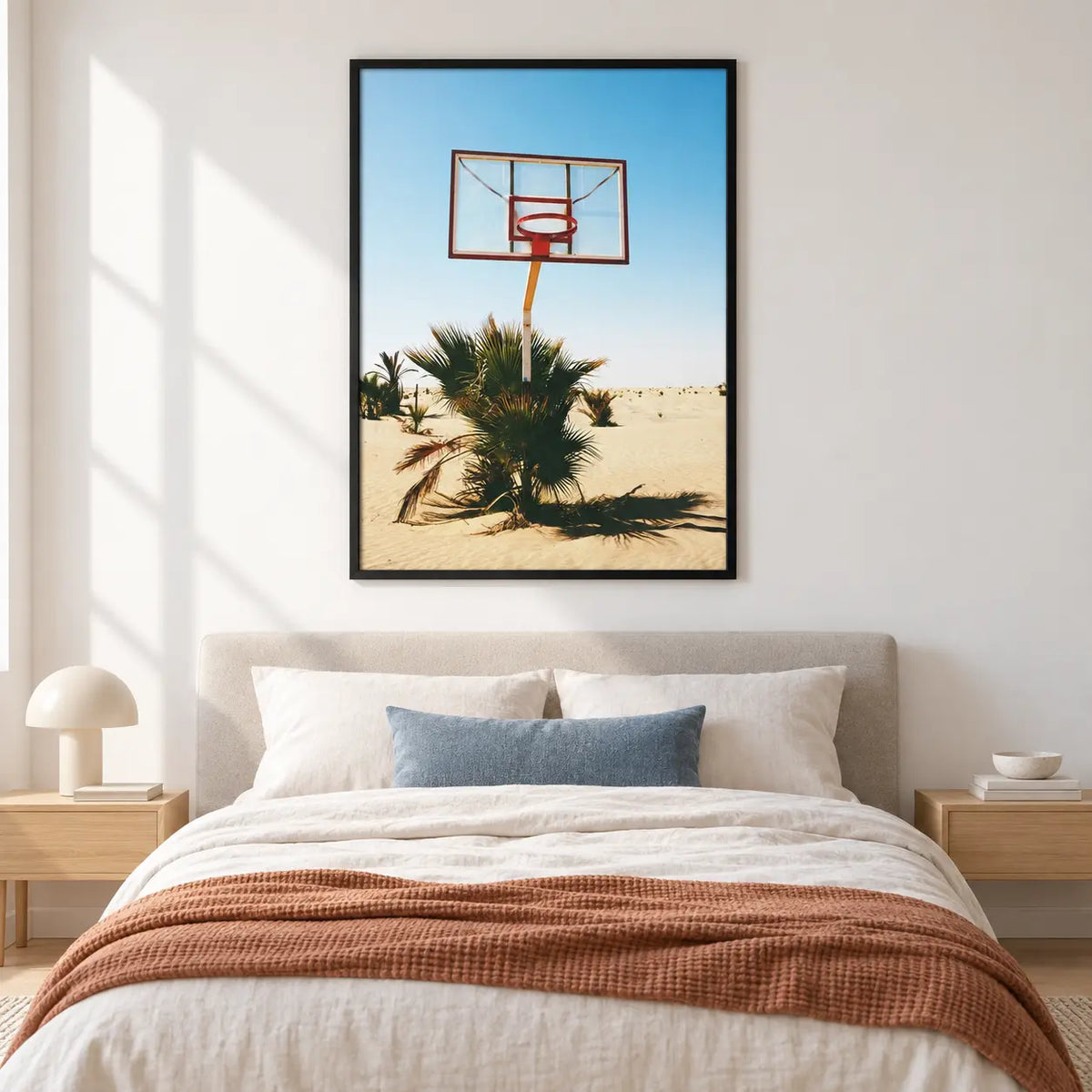 Desert Basketball Hoop Landscape Wall Art 4