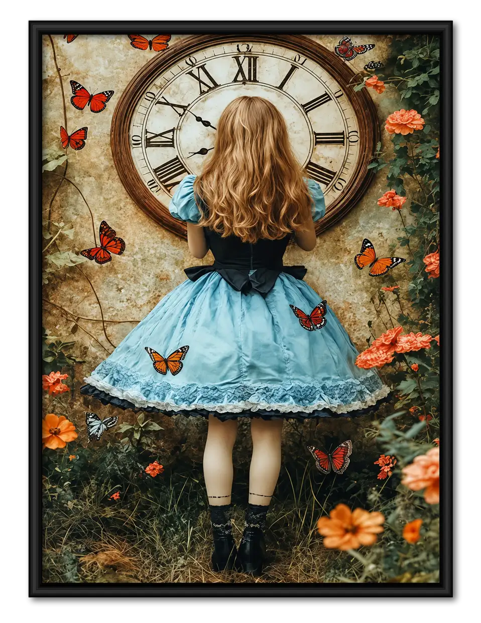 Alice Before The Clock Wall Art 1