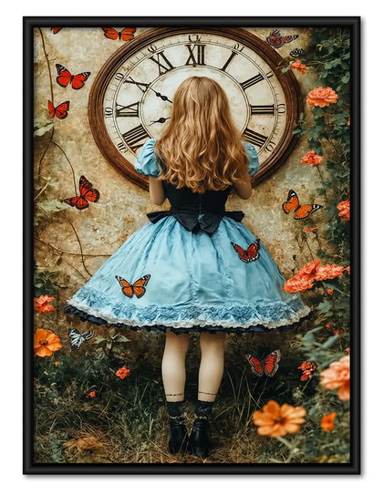 Alice Before The Clock Wall Art