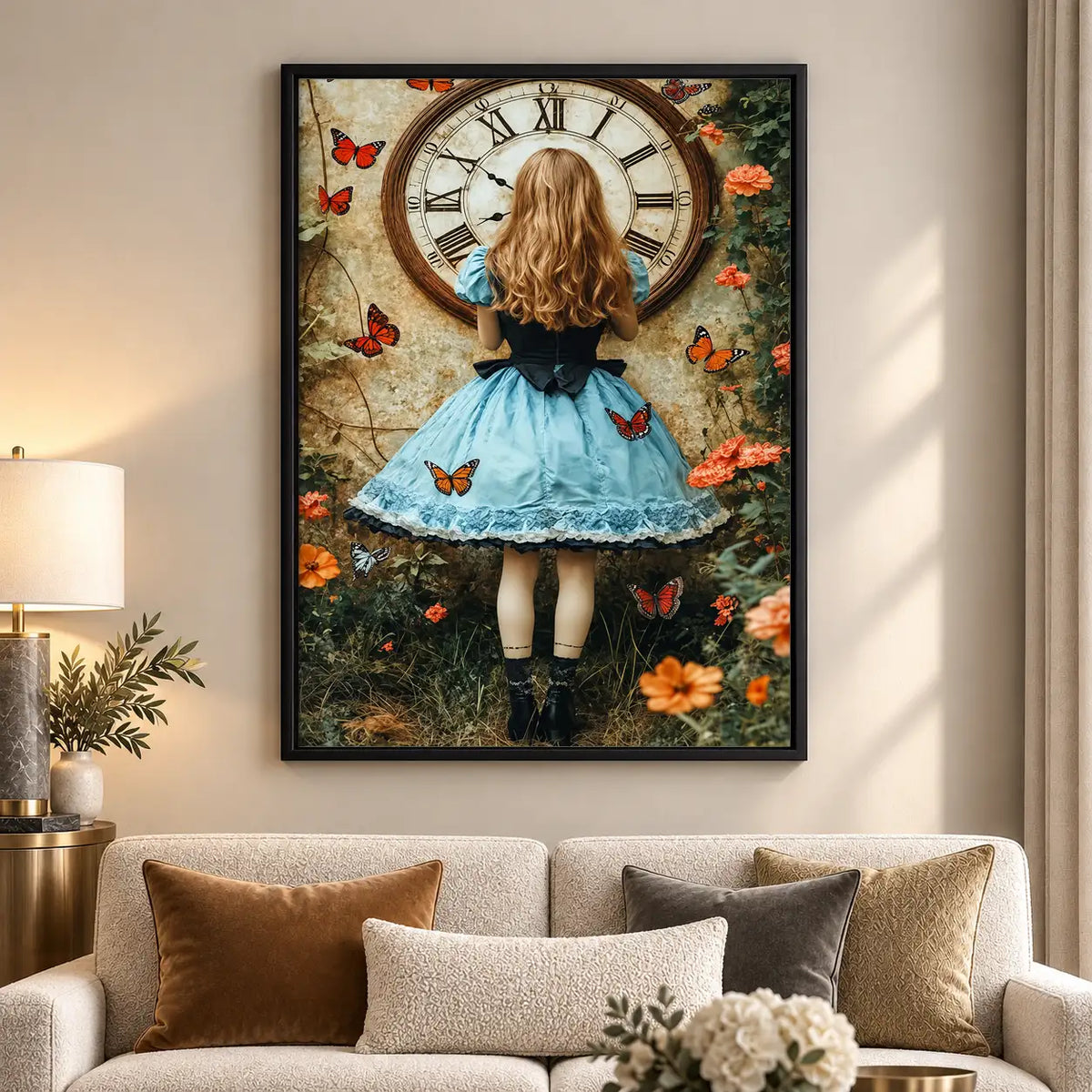 Alice Before The Clock Wall Art 5