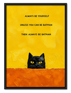 Always Be Batman Cat Wall Art