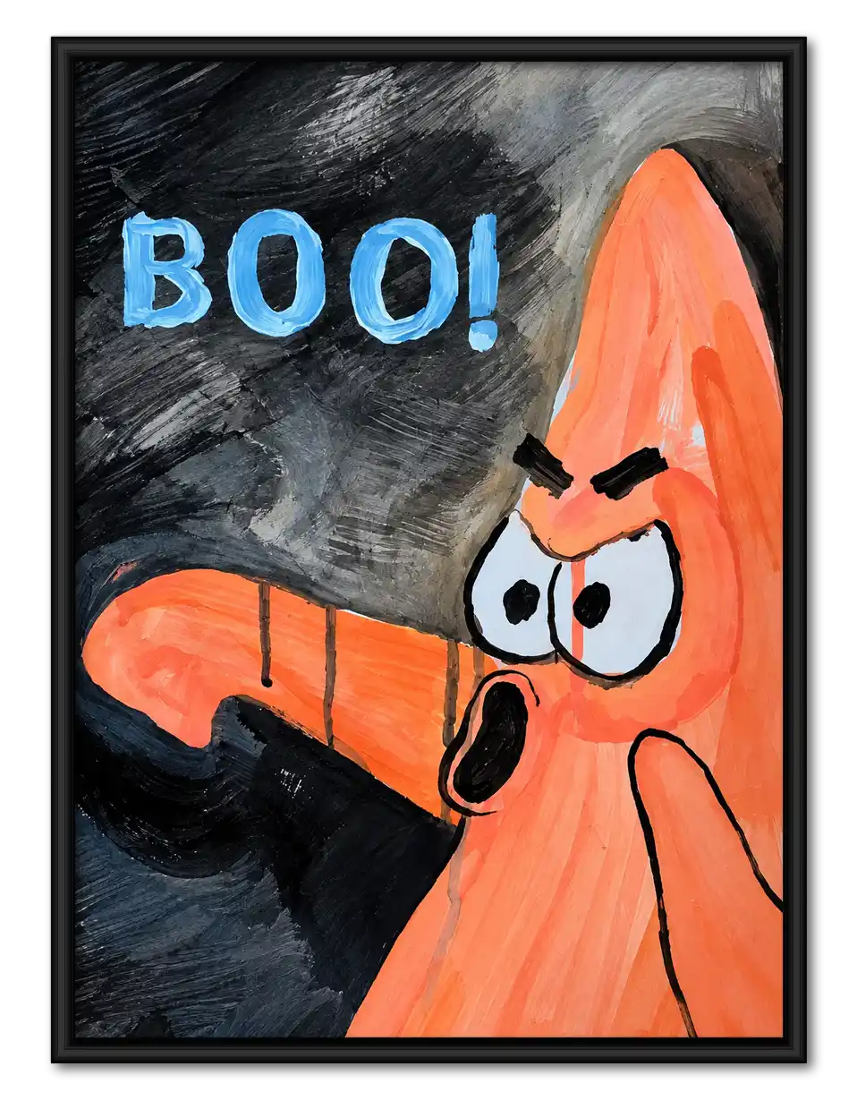 Angry Cartoon Boo Wall Art 1