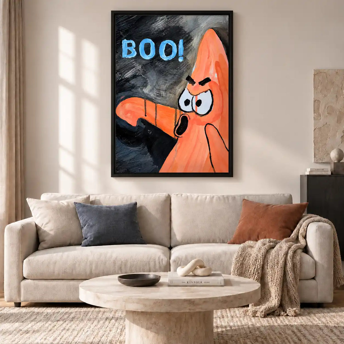 Angry Cartoon Boo Wall Art 2
