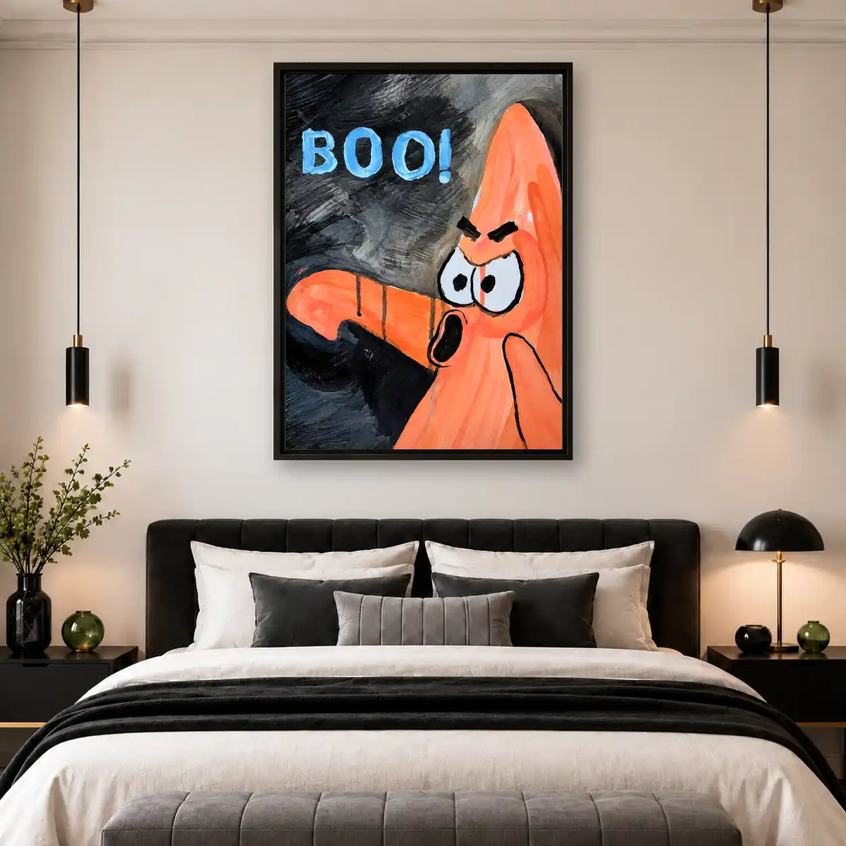 Angry Cartoon Boo Wall Art 4
