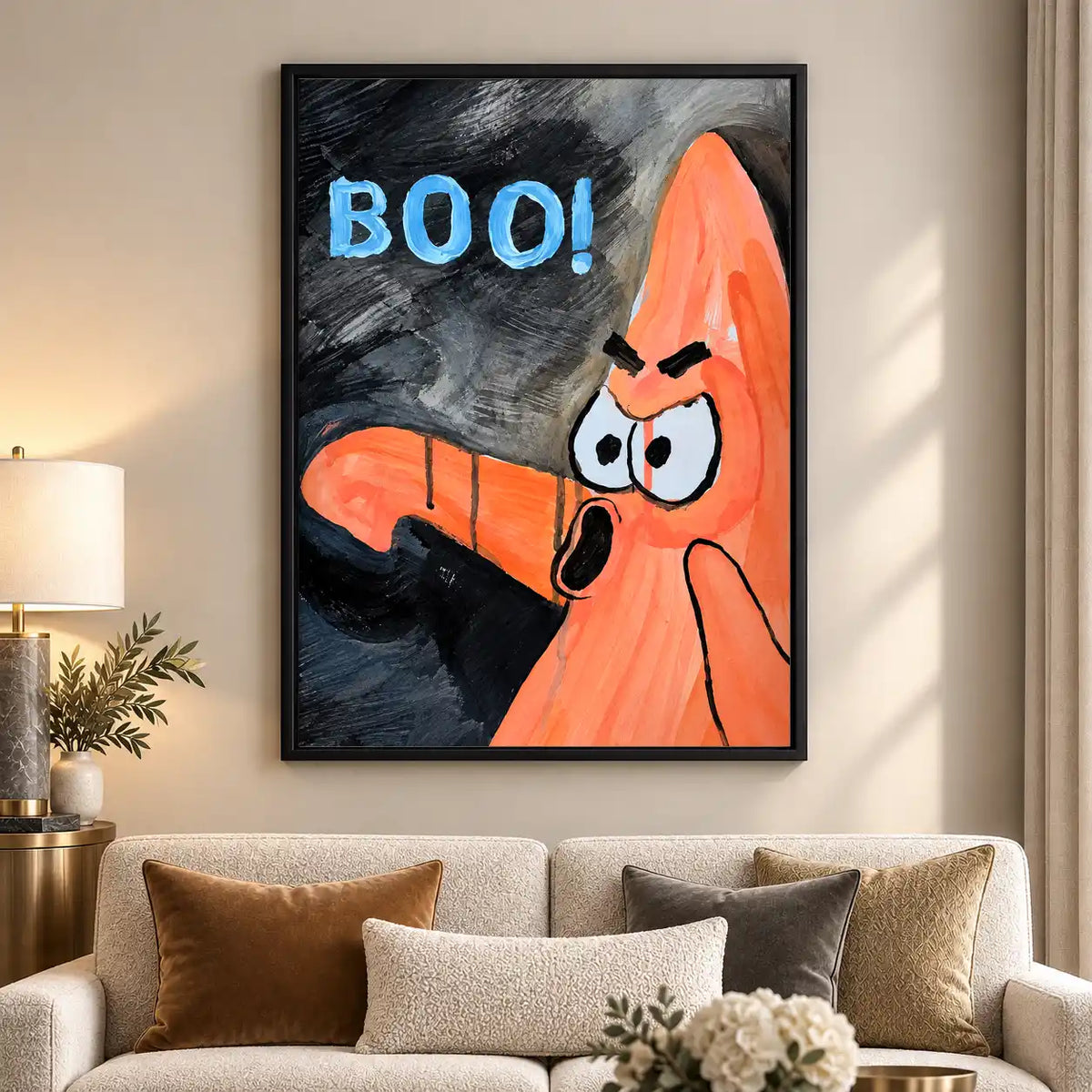 Angry Cartoon Boo Wall Art 5