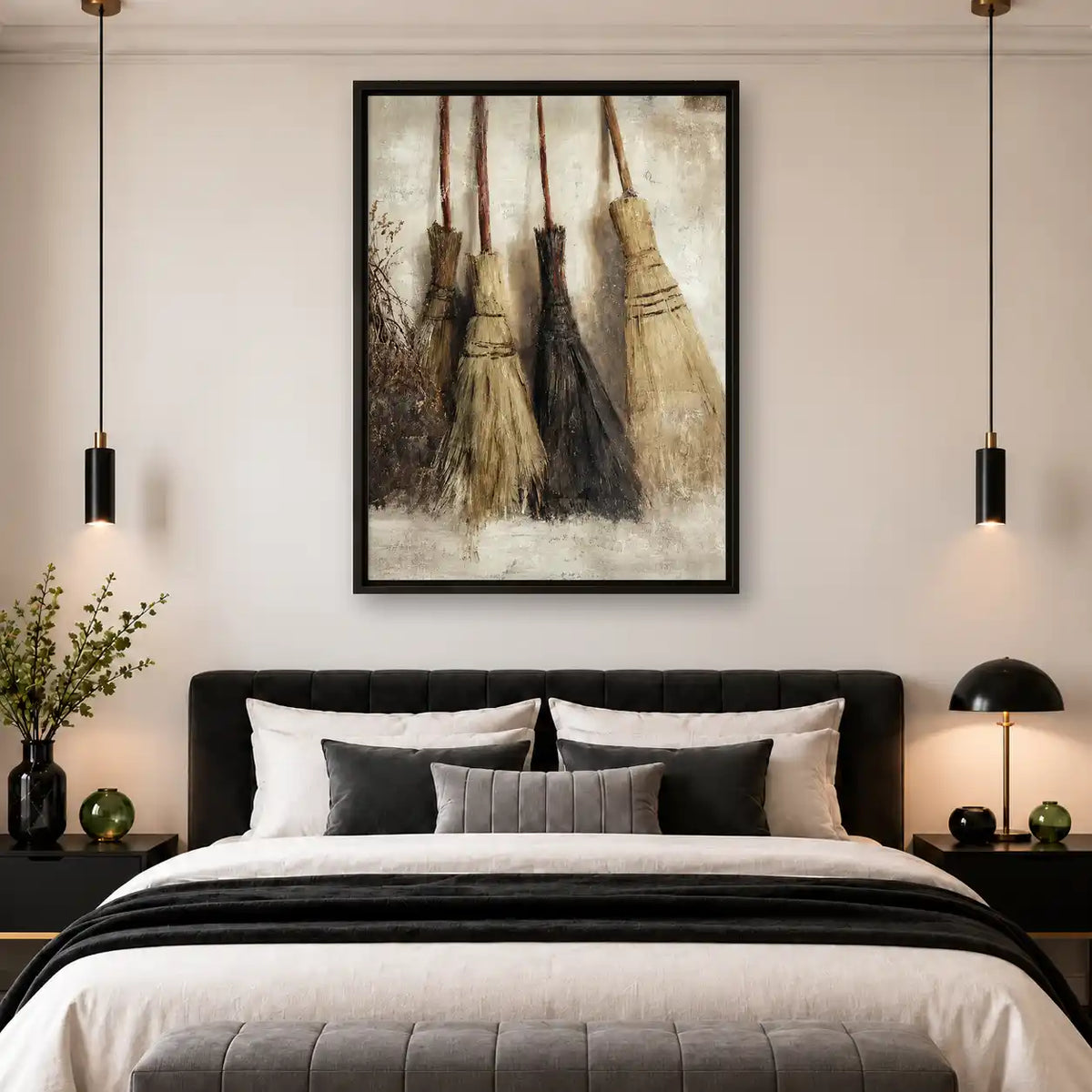 Antique Witch Broom Collection Wall Art 4