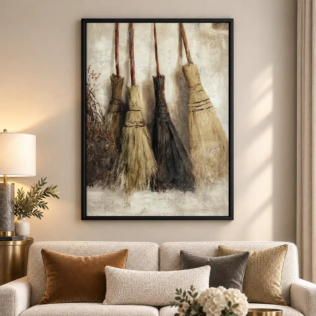 Antique Witch Broom Collection Wall Art 5
