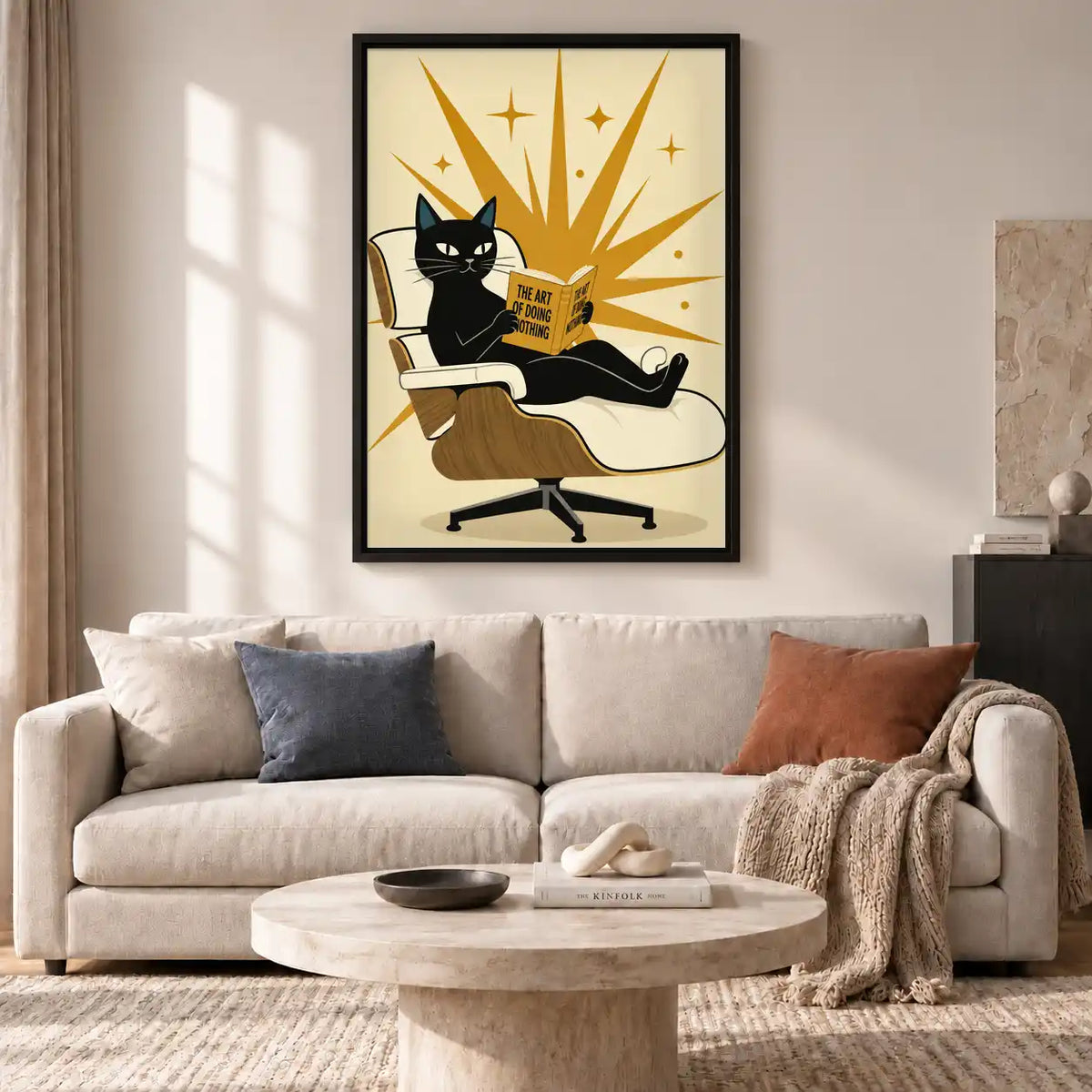 Art Of Doing Nothing Cat Wall Art 2