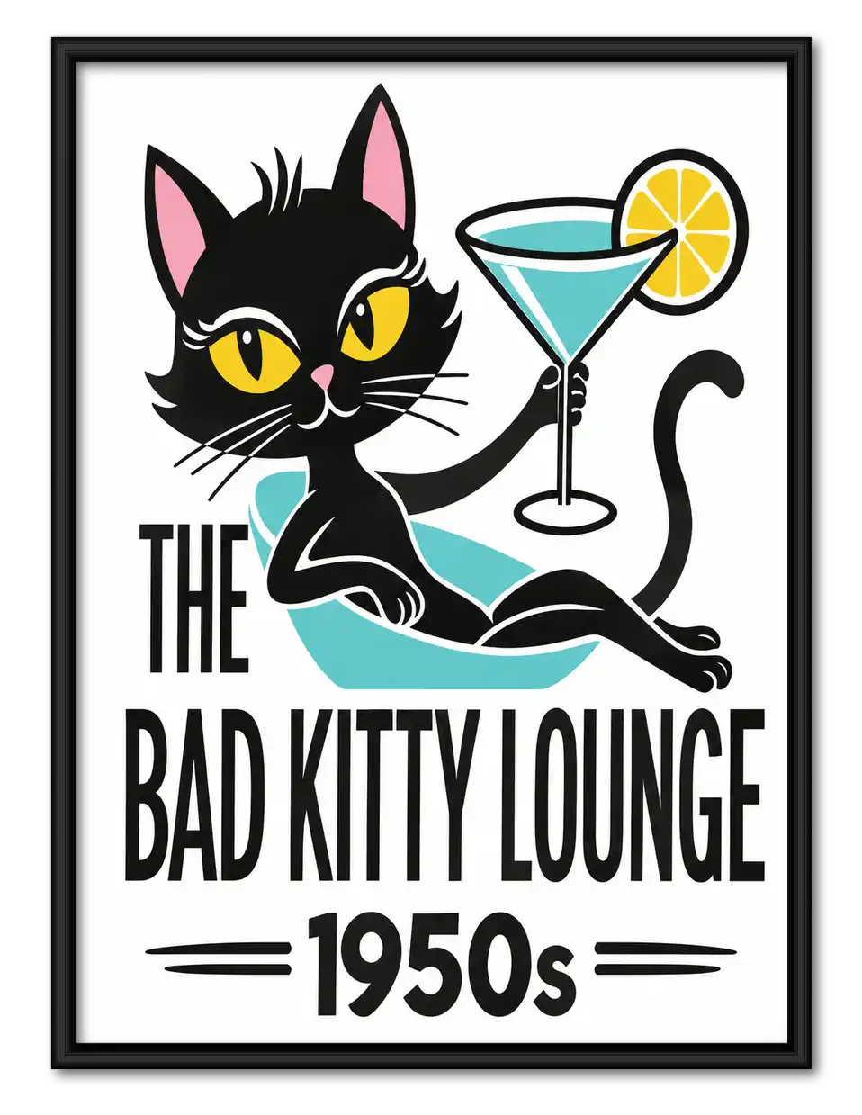 Bad Kitty Cocktail Lounge Wall Art 1