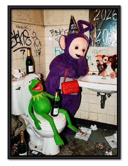 Bathroom Pop Culture Party Wall Art
