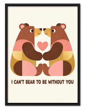 Bear Couple Love Wall Art