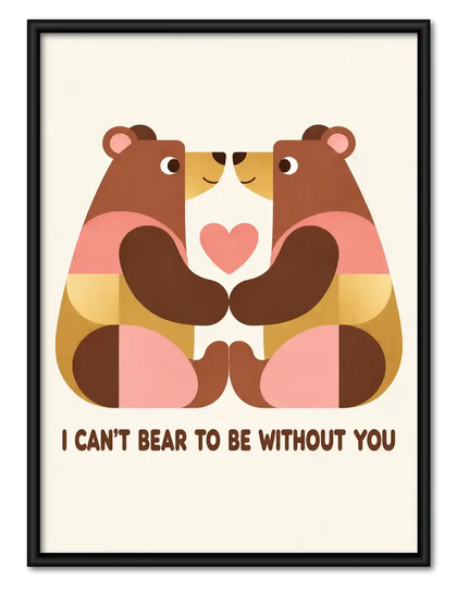 Bear Couple Love Wall Art