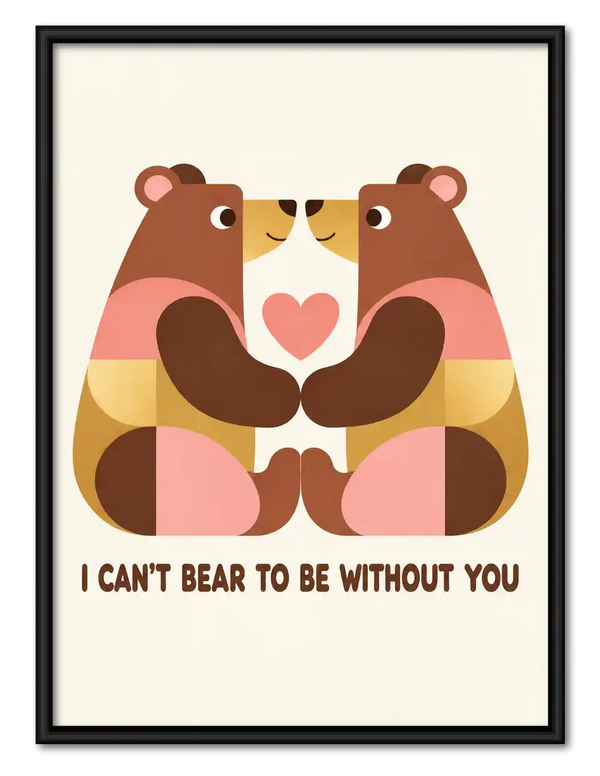 Bear Couple Love Wall Art