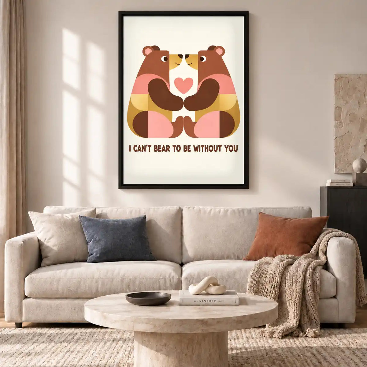 Bear Couple Love Wall Art 2