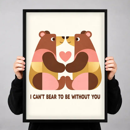 Bear Couple Love Wall Art 3
