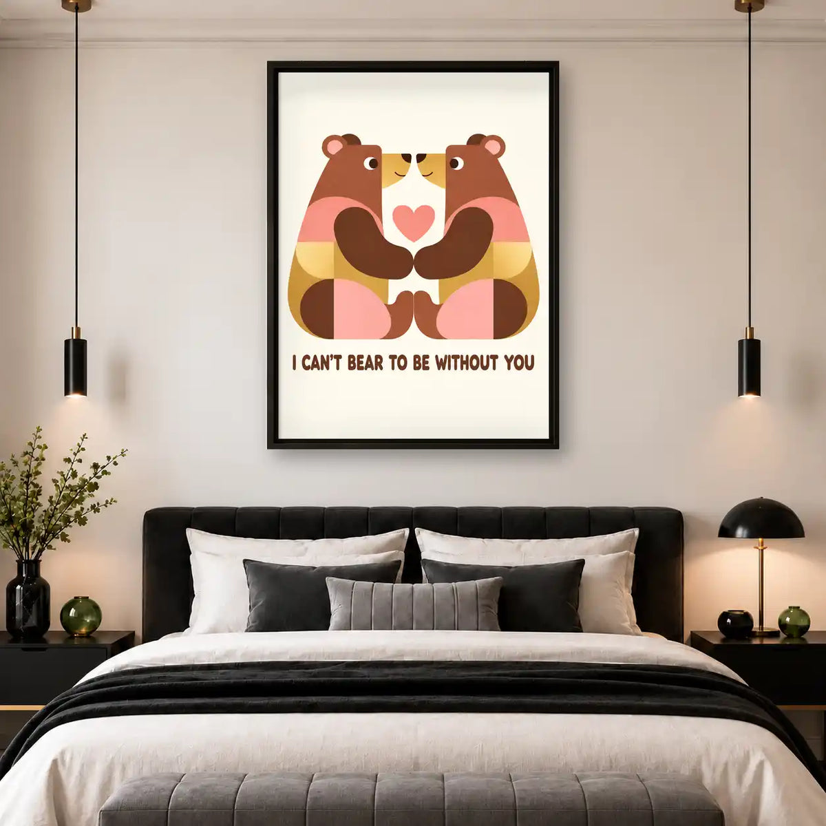 Bear Couple Love Wall Art 4