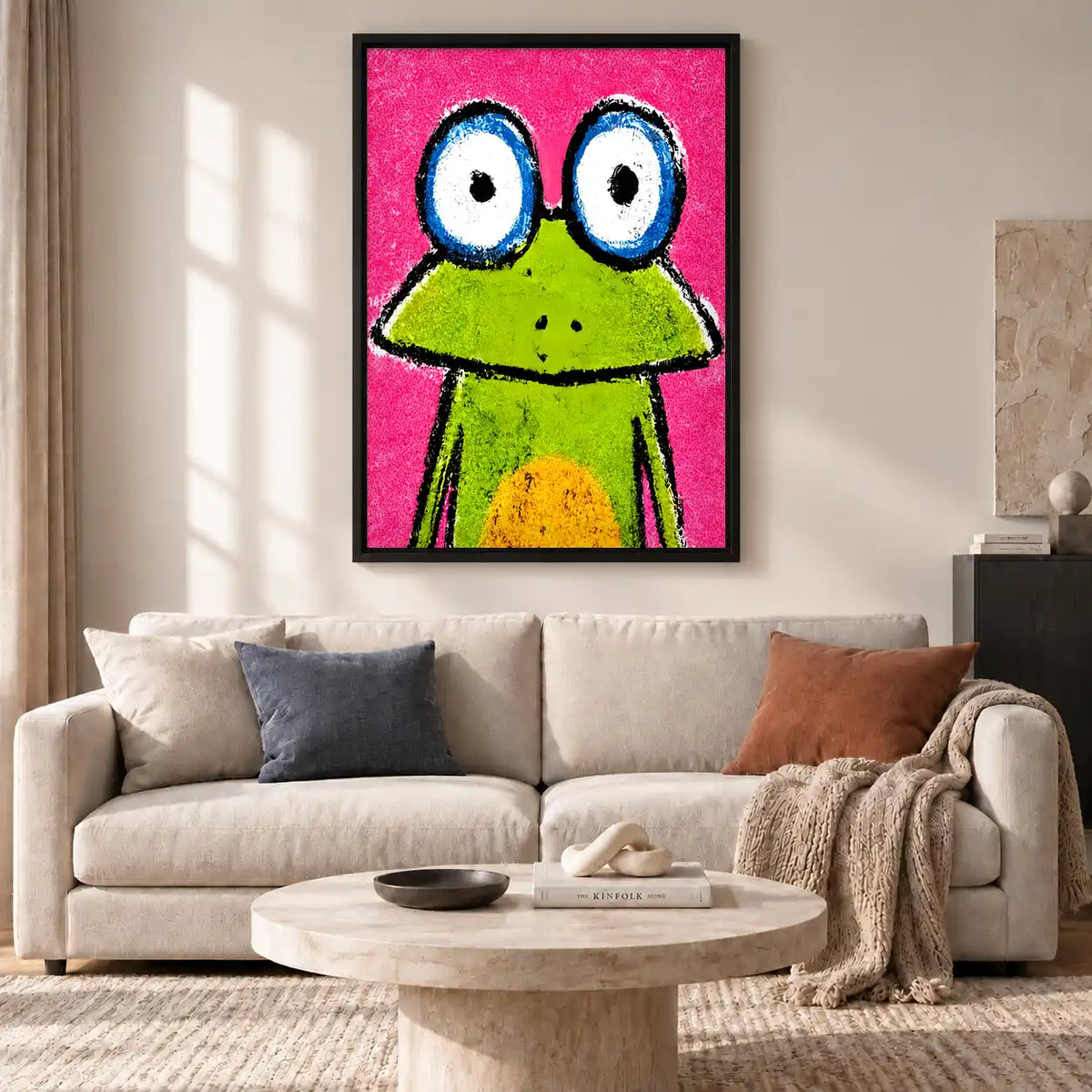 Big Eyed Green Frog Wall Art 2