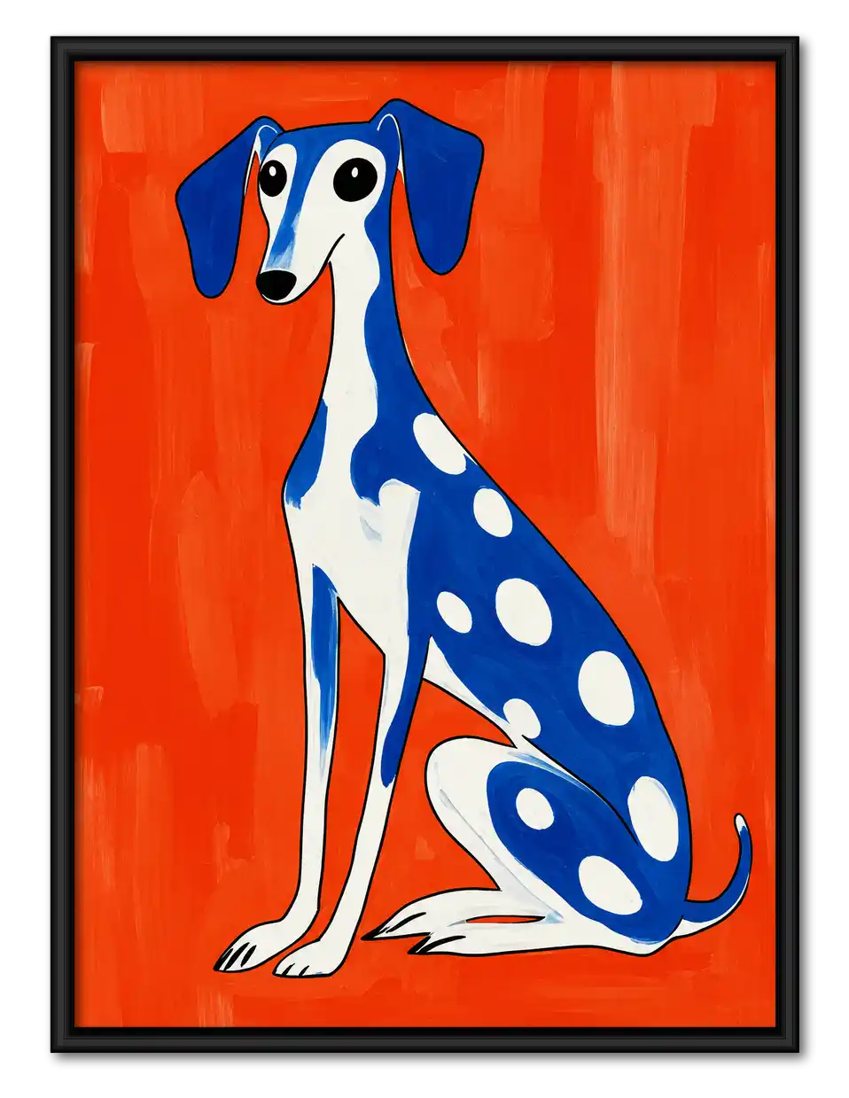 Blue Spotted Greyhound Wall Art 1