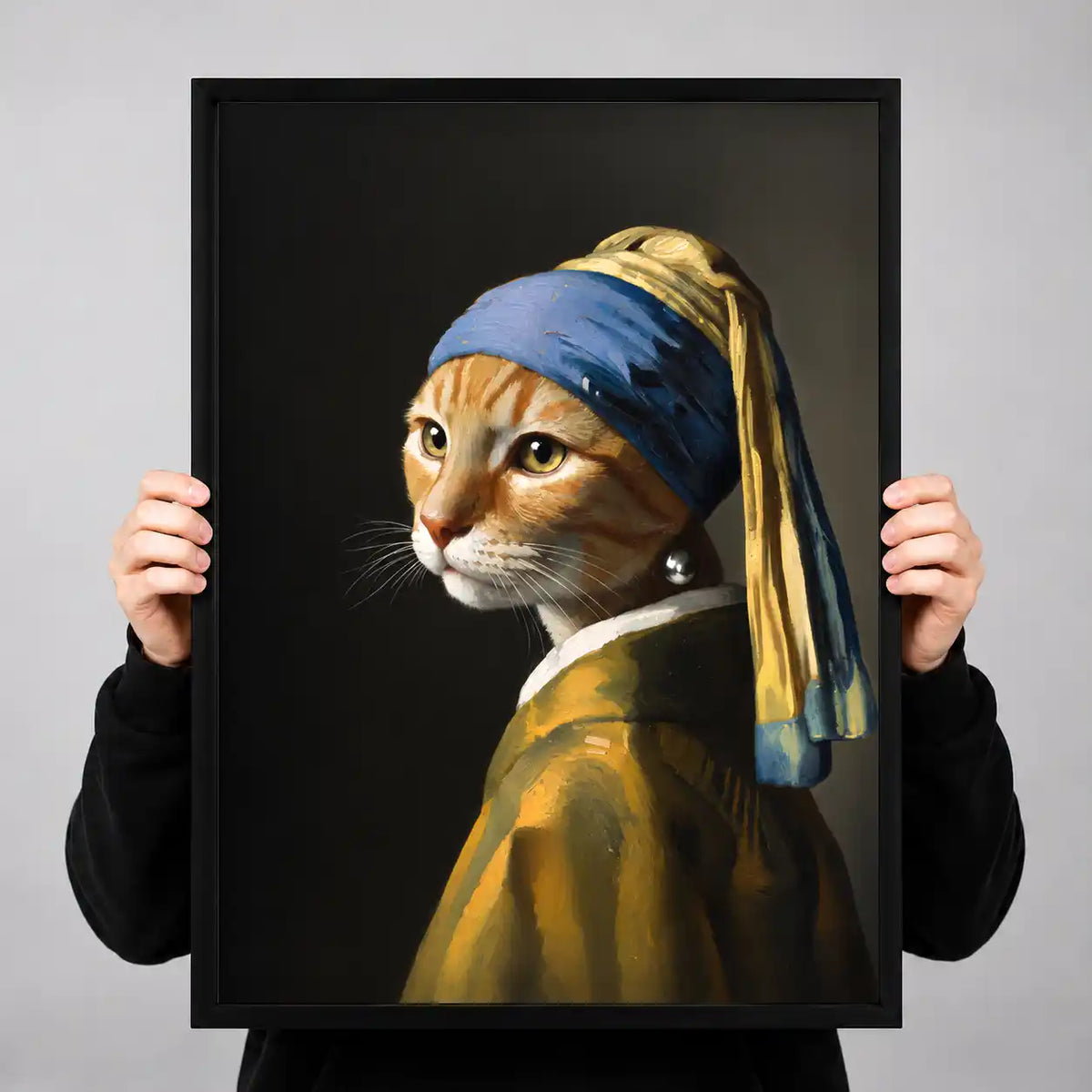 Cat With Pearl Earring Wall Art 3