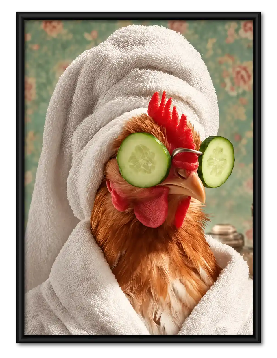 Chicken Spa Day Wall Art 1