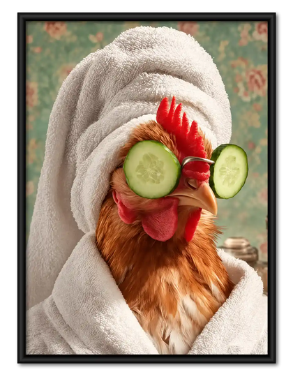 Chicken Spa Day Wall Art