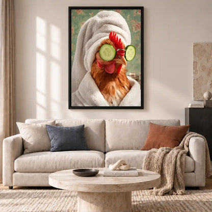 Chicken Spa Day Wall Art 2