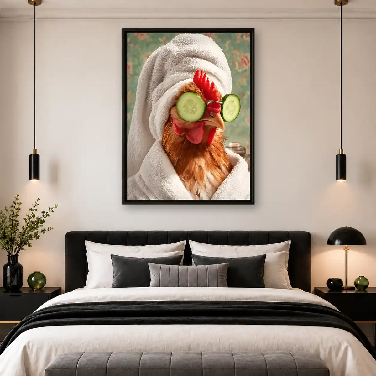 Chicken Spa Day Wall Art 4