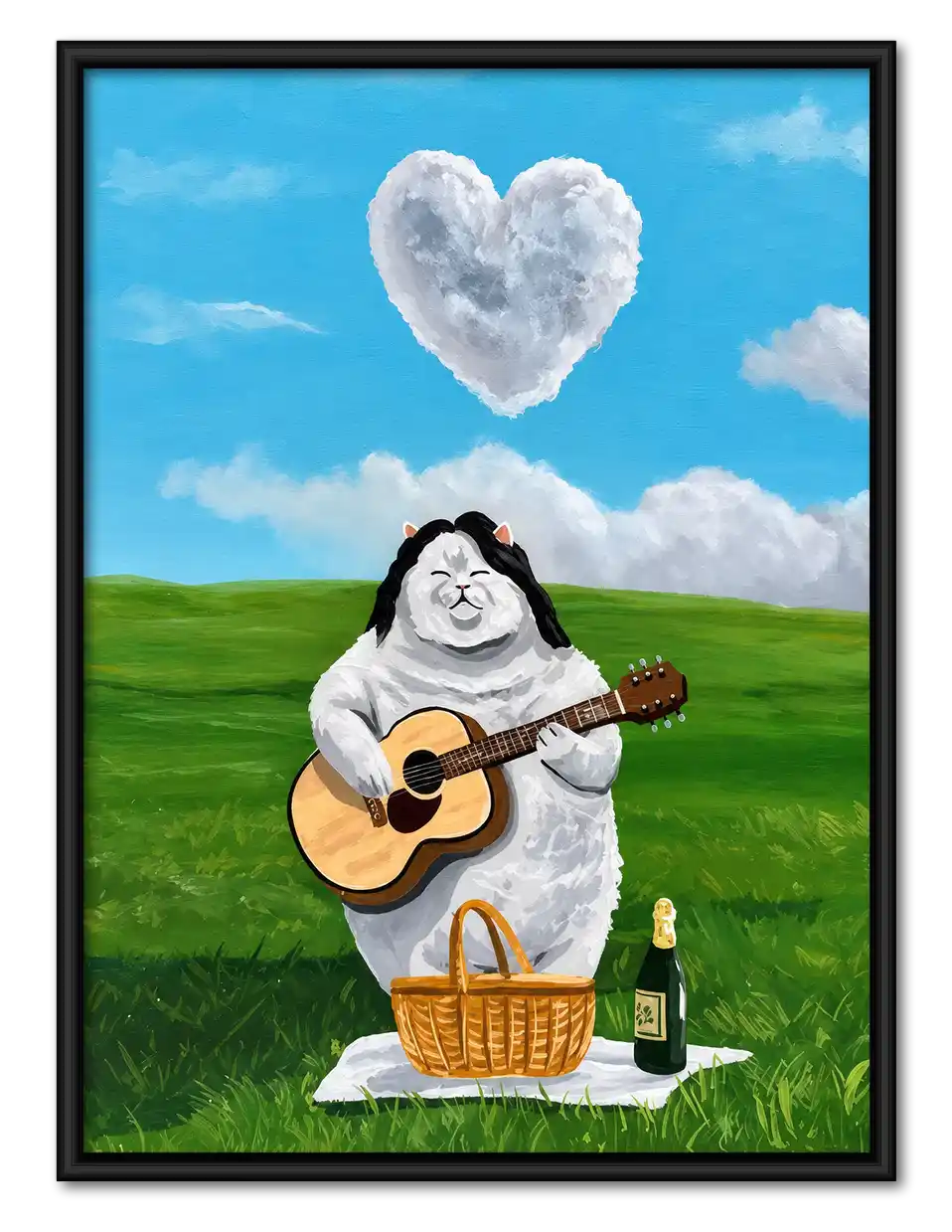 Chubby Angel Playing Guitar Wall Art 1