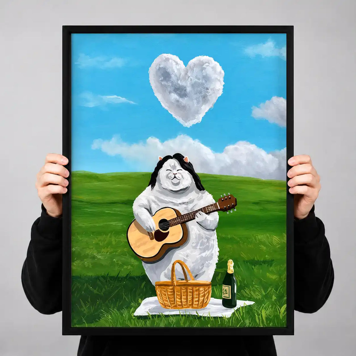 Chubby Angel Playing Guitar Wall Art 3