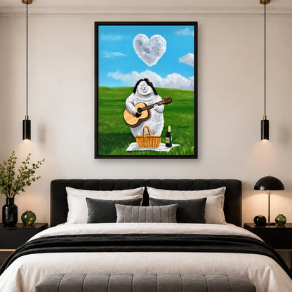 Chubby Angel Playing Guitar Wall Art 4