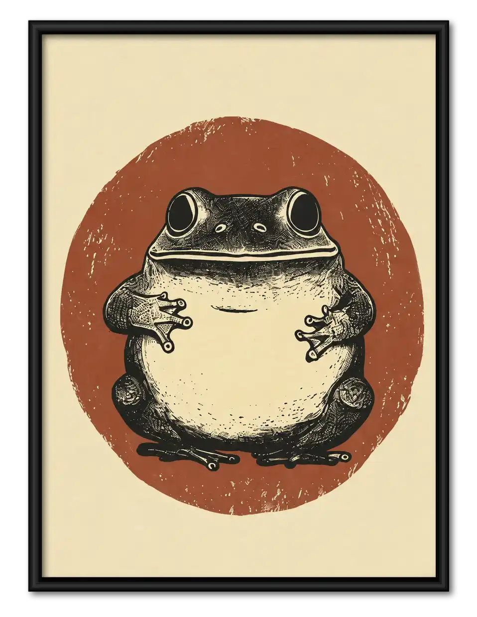 Chubby Frog Portrait Wall Art 1
