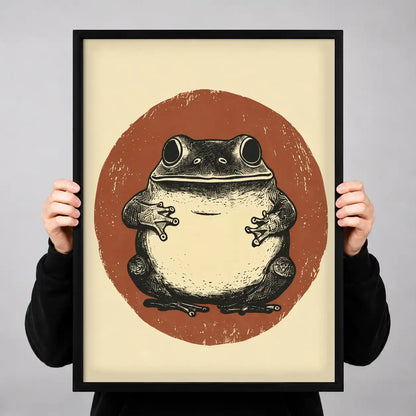 Chubby Frog Portrait Wall Art 3