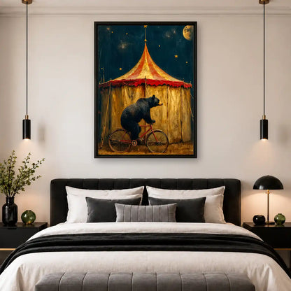 Circus Bear On Bicycle Wall Art 4