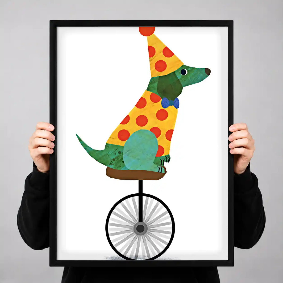 Circus Dog On Unicycle Wall Art 3