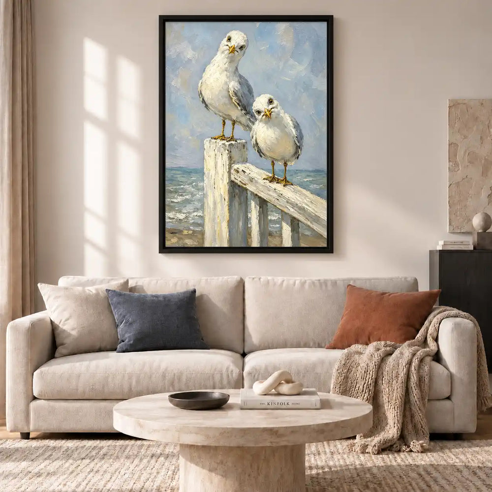 Coastal Seagull Pair Wall Art 2