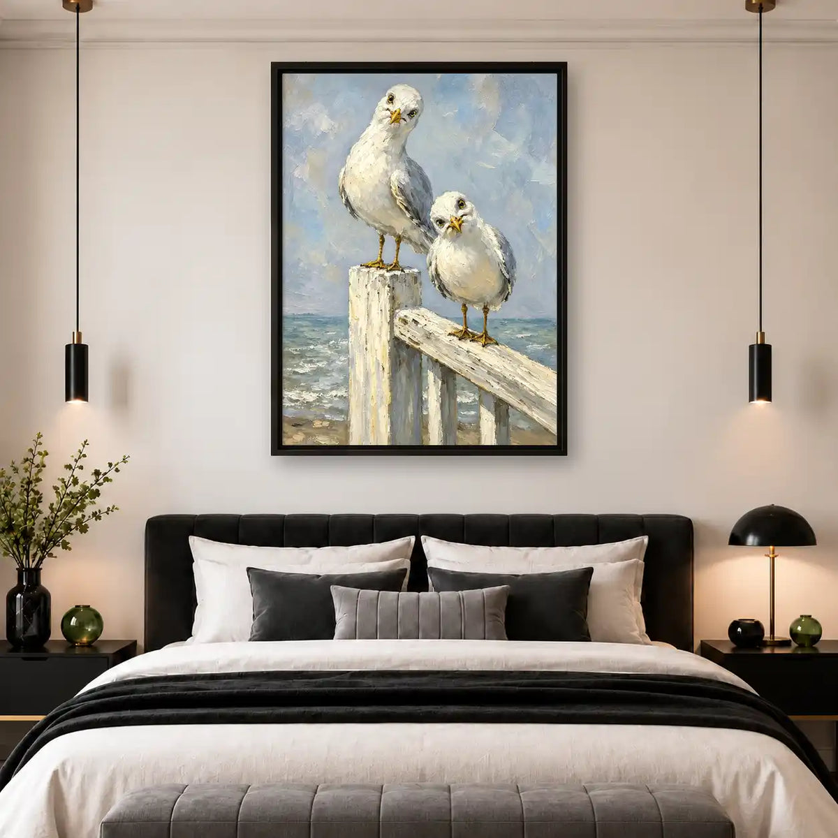 Coastal Seagull Pair Wall Art 4