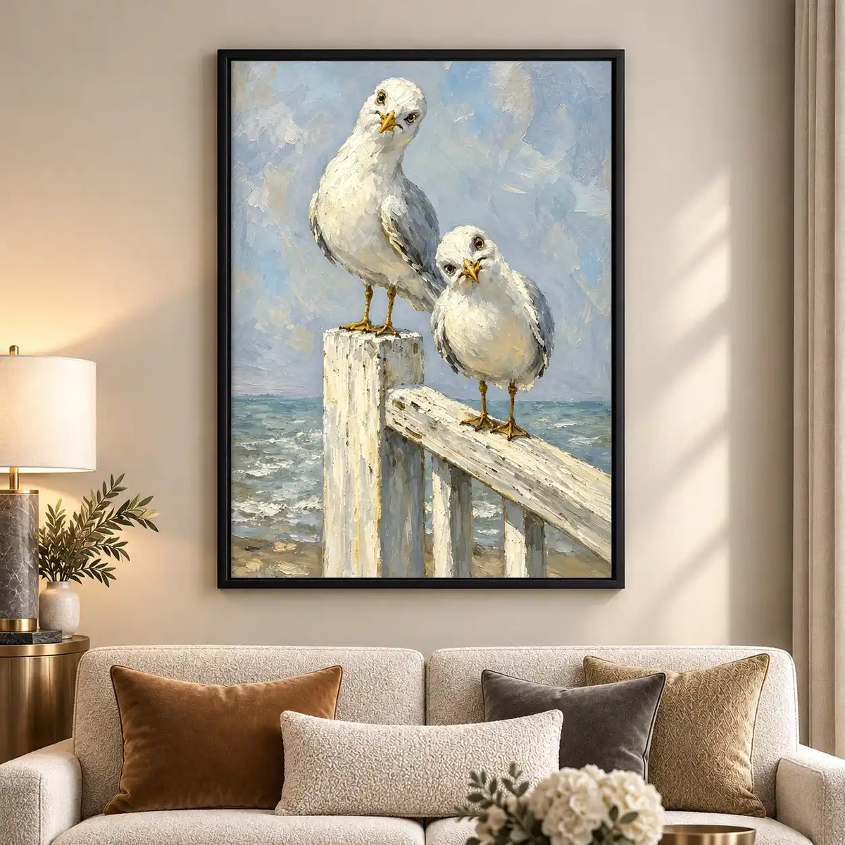 Coastal Seagull Pair Wall Art 5