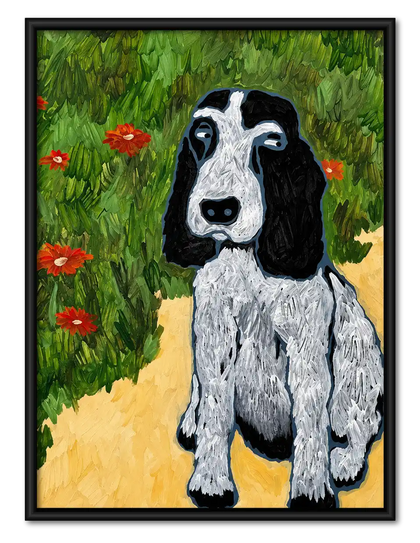 Cocker Spaniel In Poppy Garden Wall Art